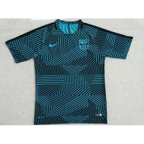 2016-17 Barcelona Navy Pattern Training Shirt